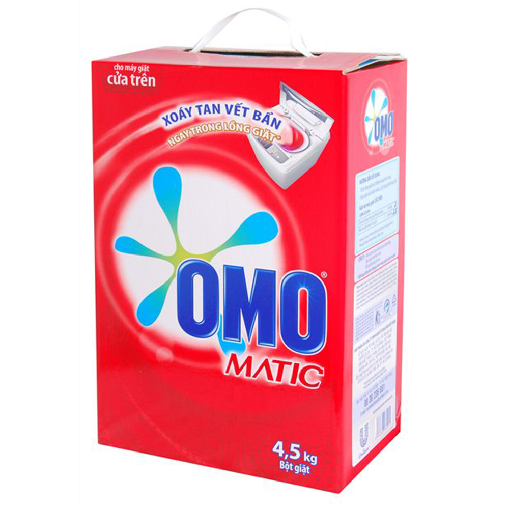 Bột giặt Omo máy giặt cửa trên 4.5kg