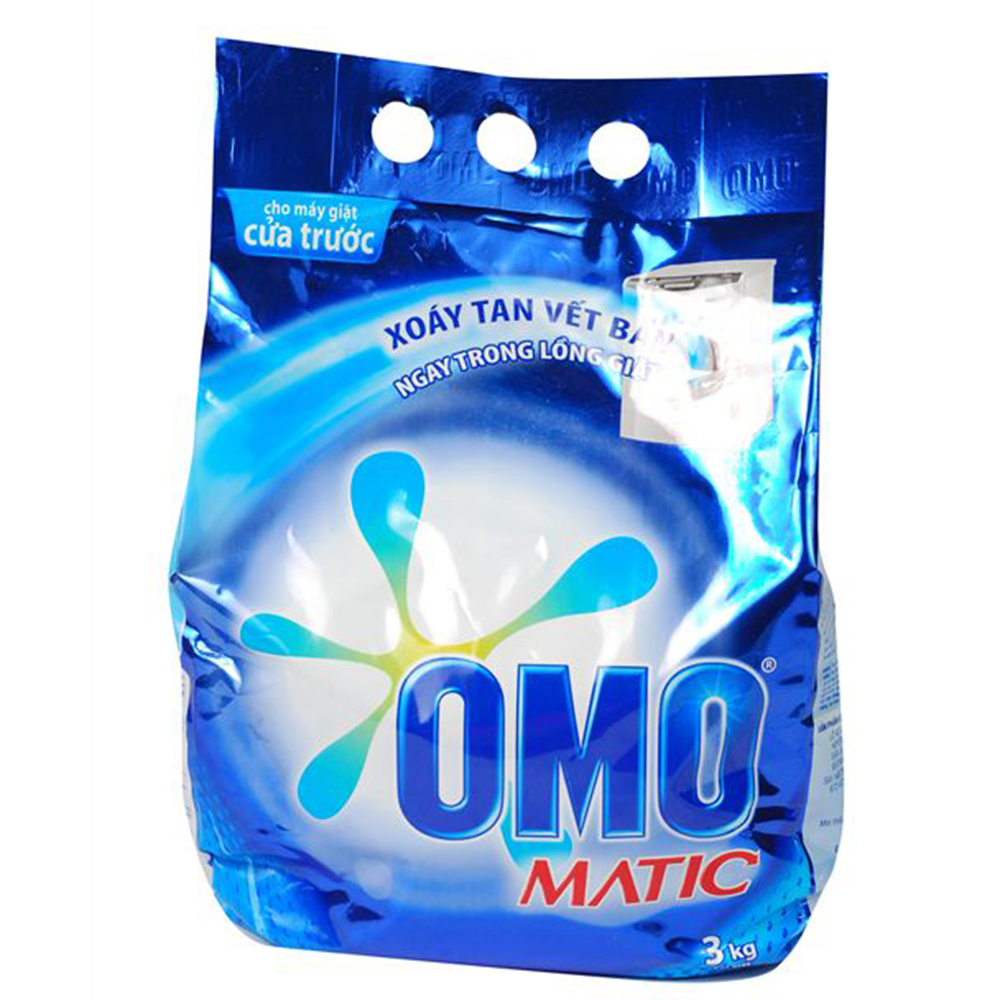 Bột giặt Omo máy giặt cửa trước 3kg