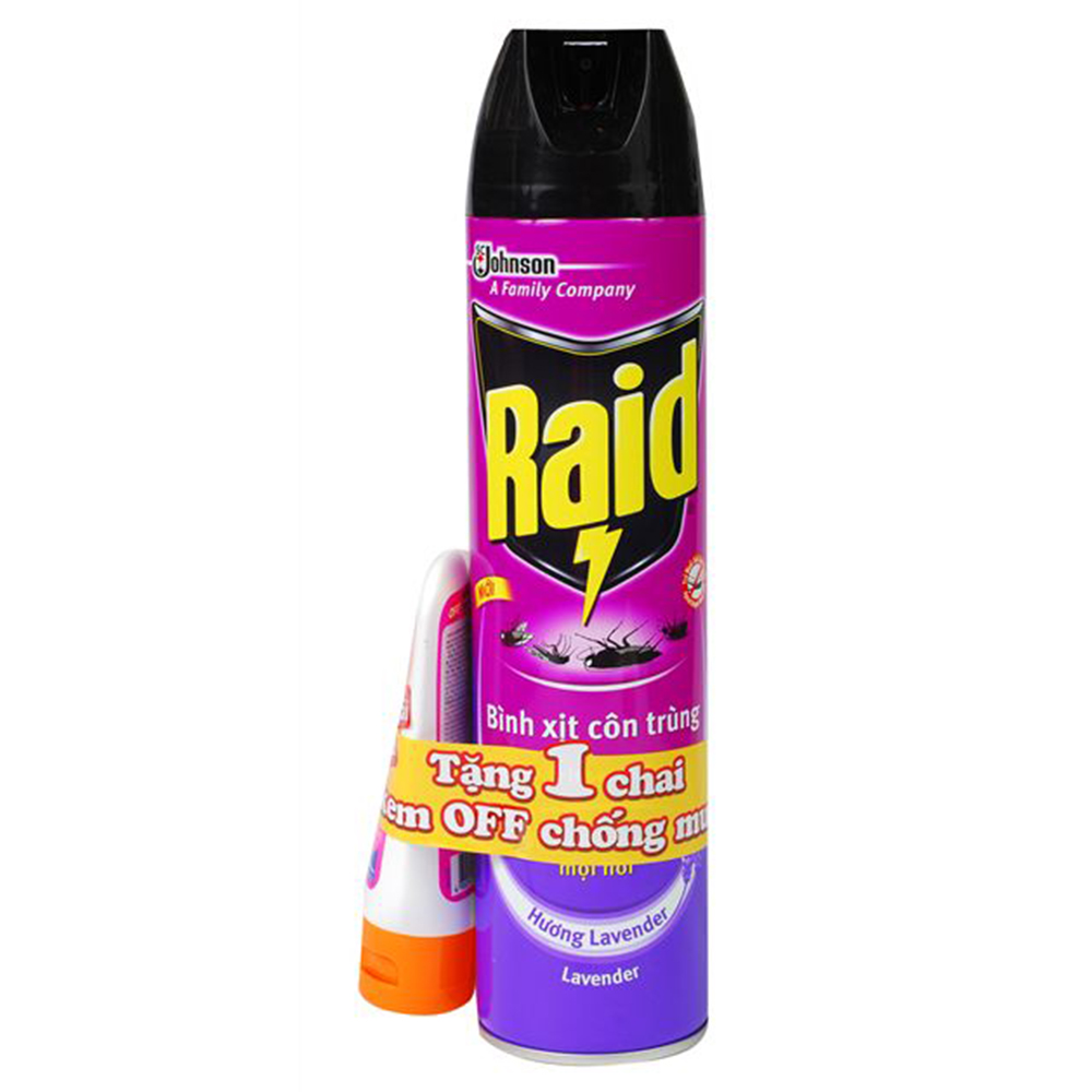 Xịt công trùng Raid Maxs lavender 600ml